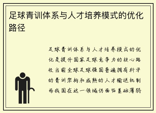足球青训体系与人才培养模式的优化路径